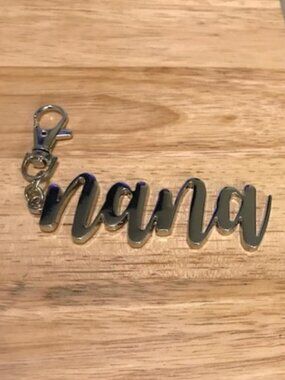 Nana Keychain Silver Tone